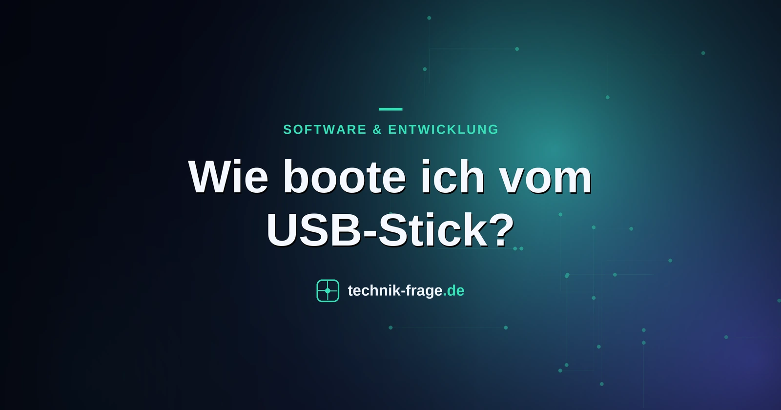 Wie boote ich vom USB-Stick?