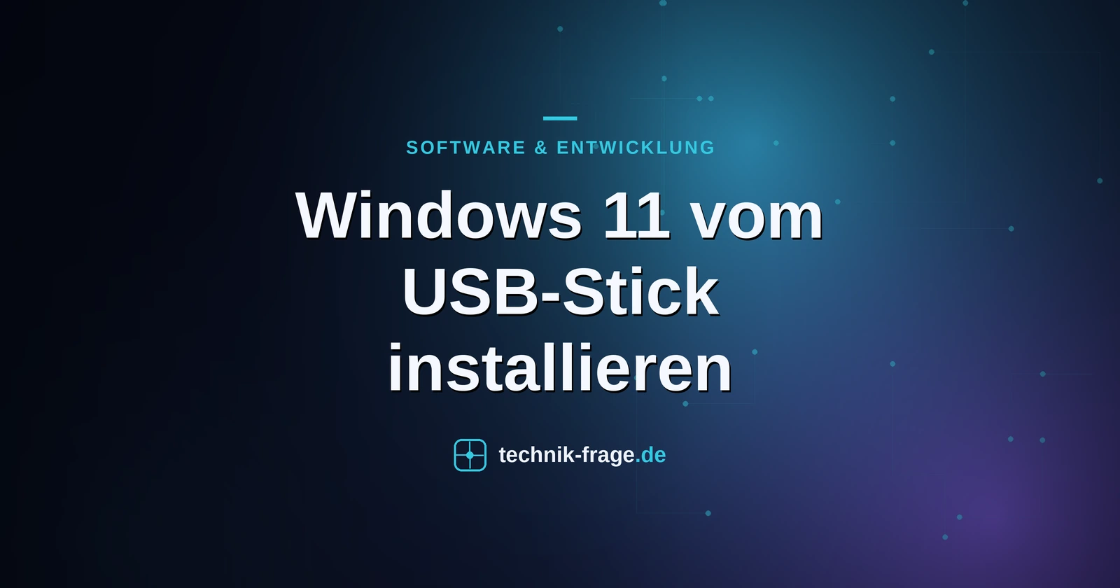 Windows 11 vom USB-Stick installieren